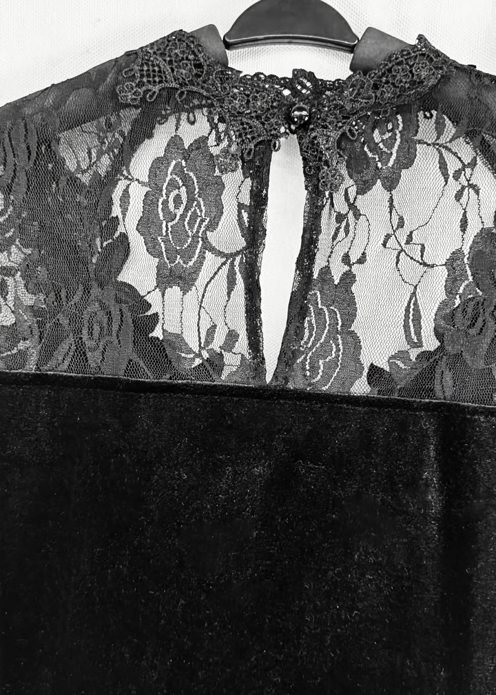GOTHIC LACE VELVET MERMAID DRESS / LG1732