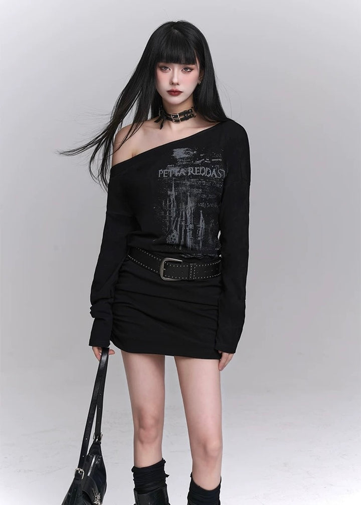 slim fit one shoulder dress / LG1215 