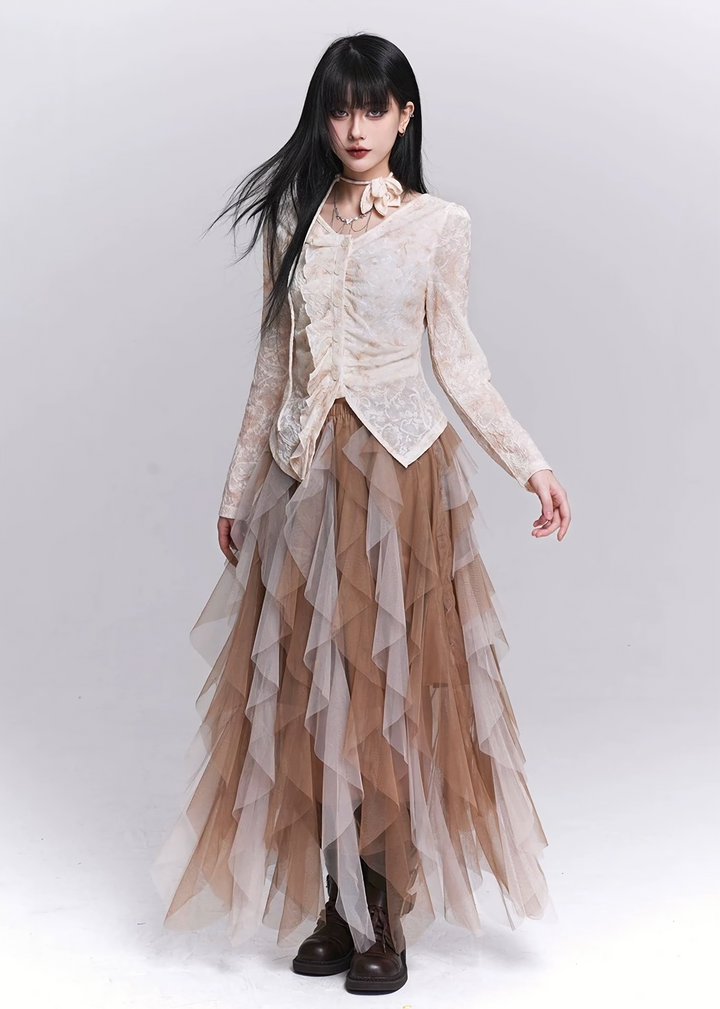 SMOKE DRAPE GOTHIC TOP / LG1530