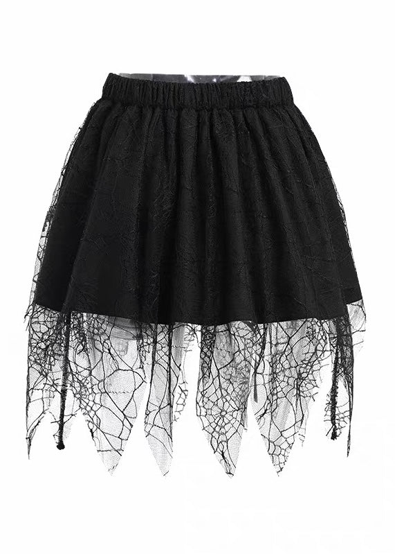 GOTHIC WEB LACE SKIRT / LG1581