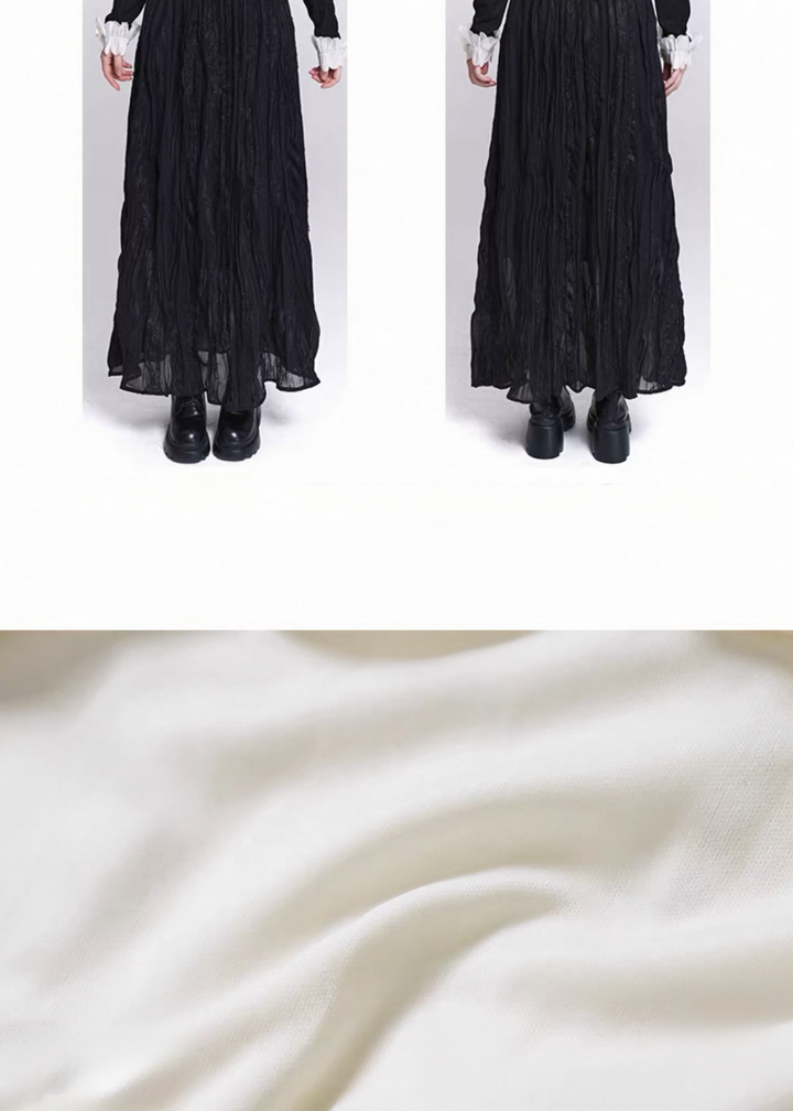 PATCHWORK LACE LONG SKIRT / LG1535