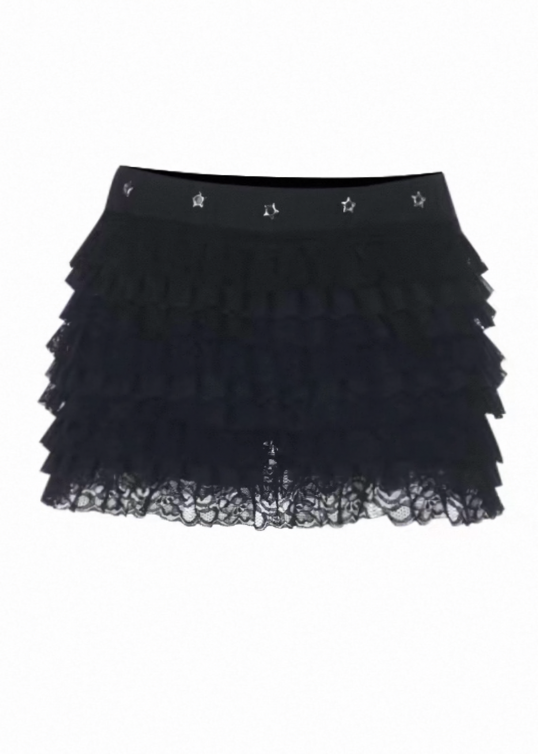 LACE TIERED MINI SKIRT / LG1571