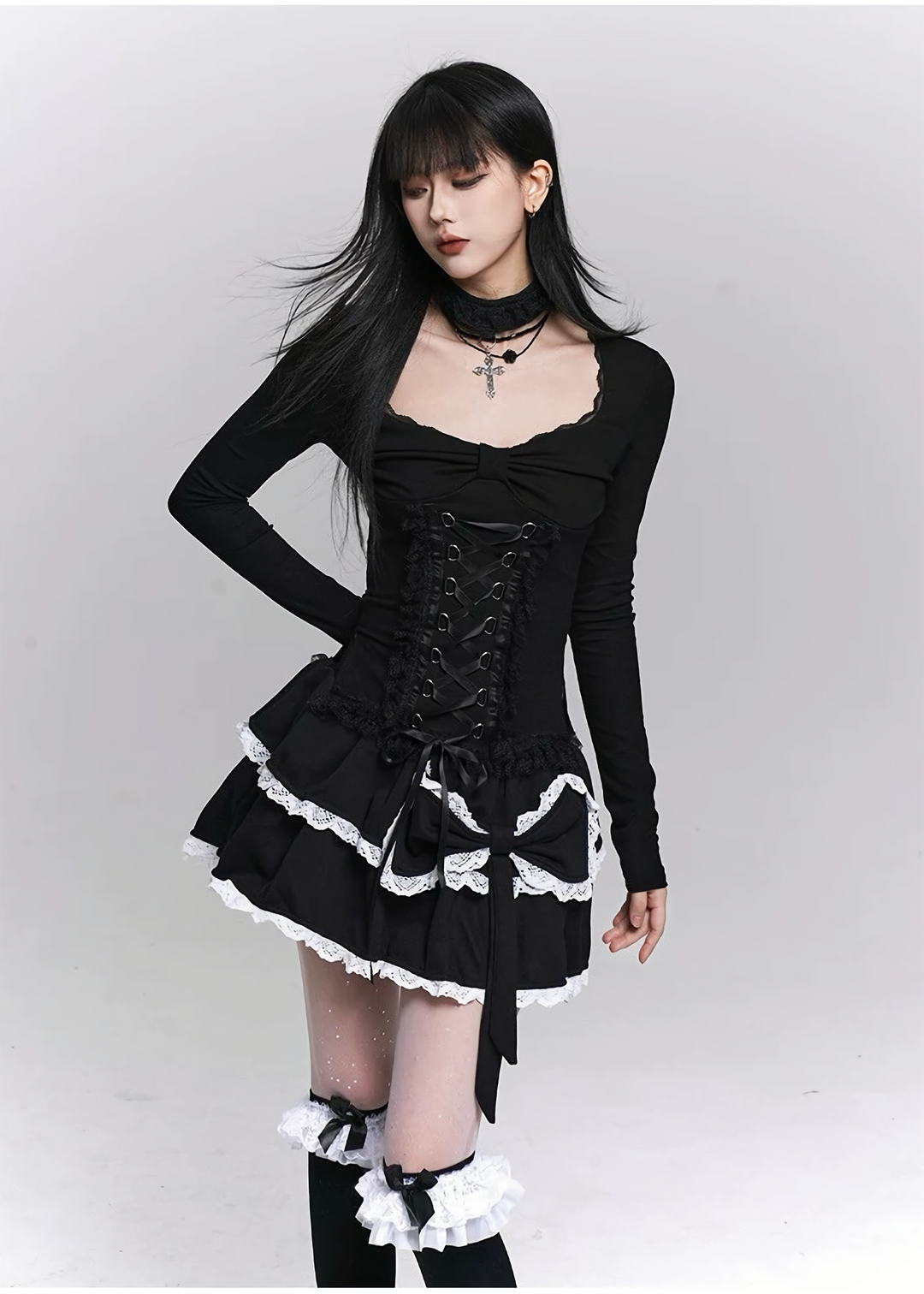 NOCTURNE CHOKER LACE TOP / LG1494