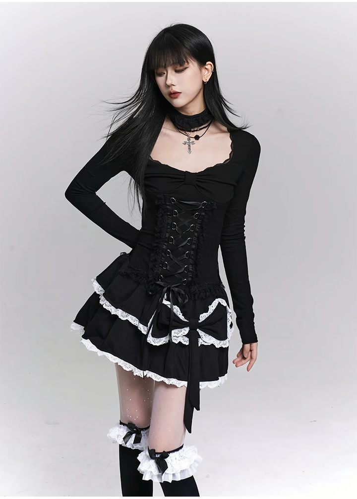 NOCTURNE CHOKER LACE TOP / LG1494