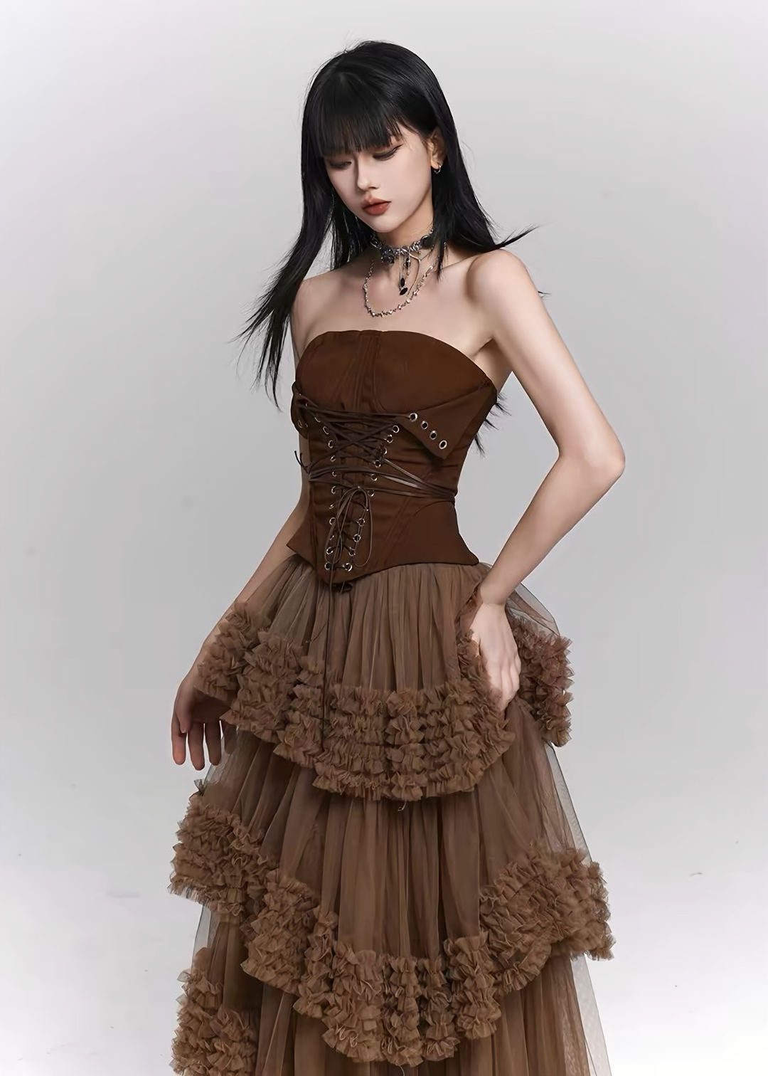 Fishbone Strapless Corset Top / LG1509