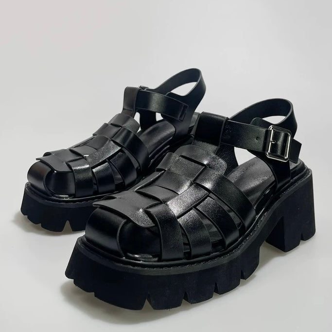 CHUNKY GURKHA PLATFORM SANDALS / V1171