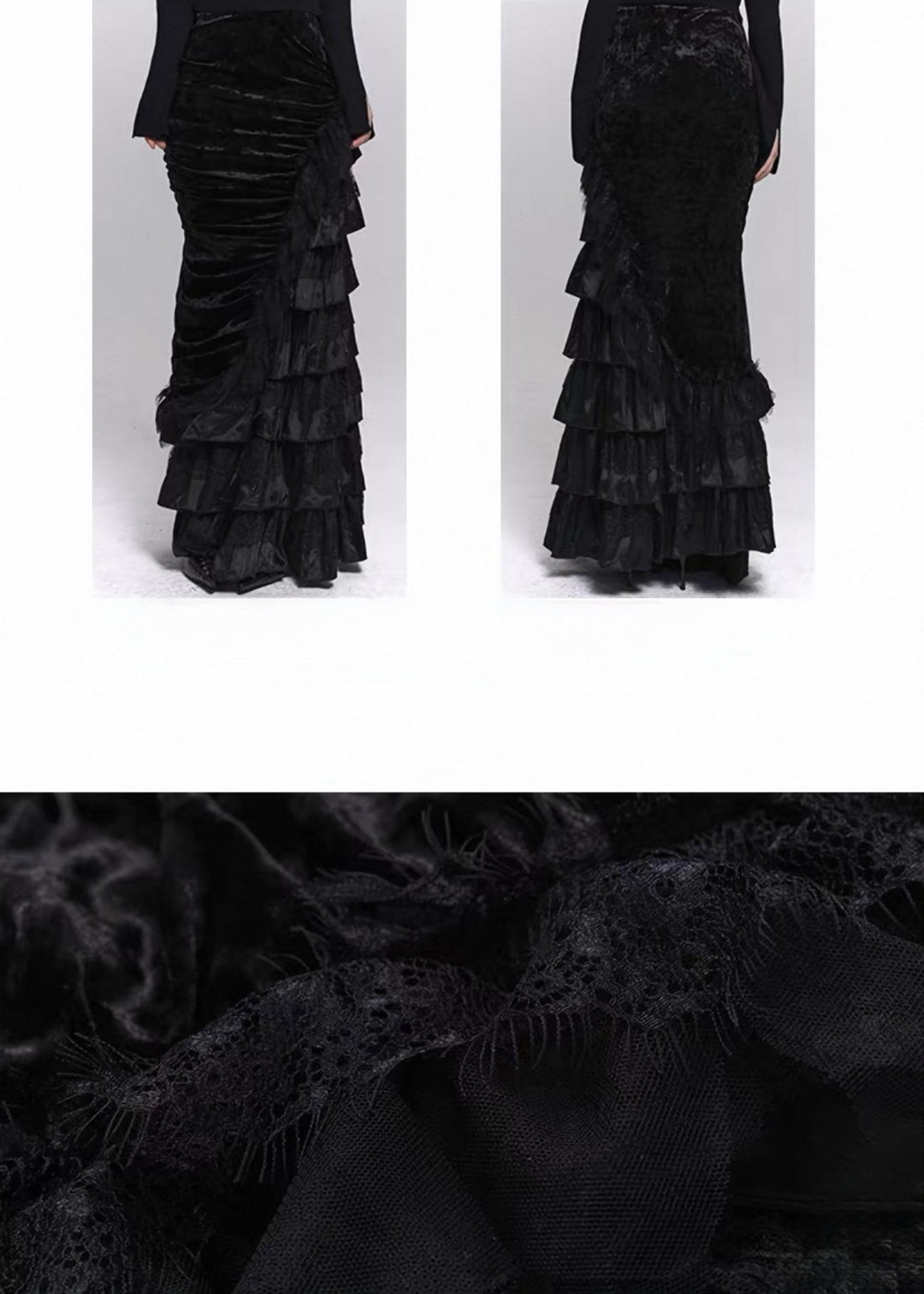 SHADOW DRAPE FISHTAIL SKIRT / LG1489