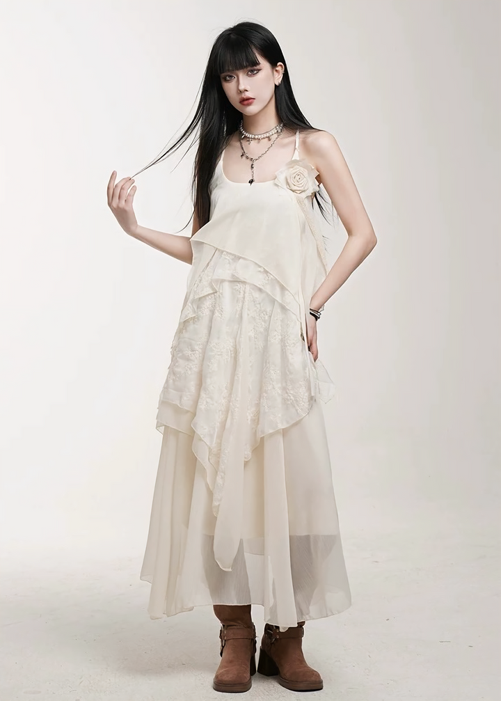 Tiered long dress / lg1261 