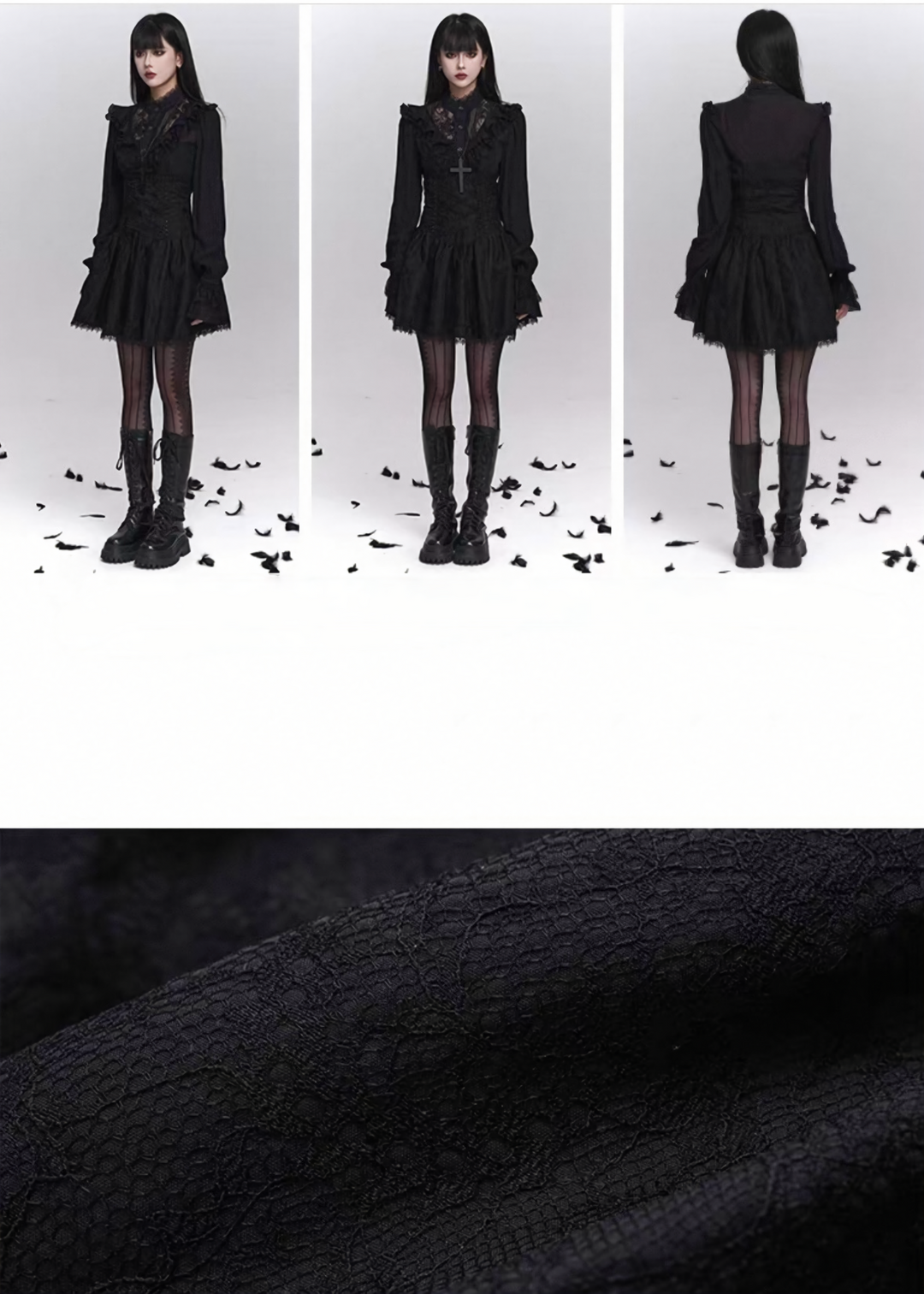 Midnight Ruffle Blouse / LG1403_e4r