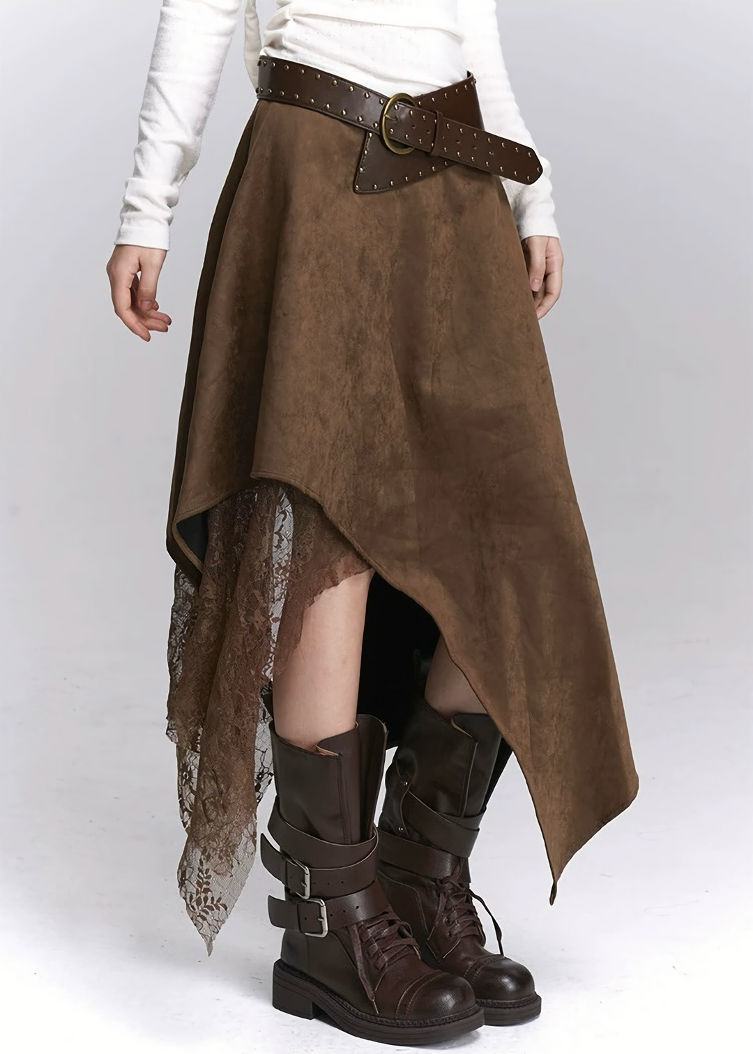 BOHEMIAN LACE ASYMMETRY SKIRT / LG1417