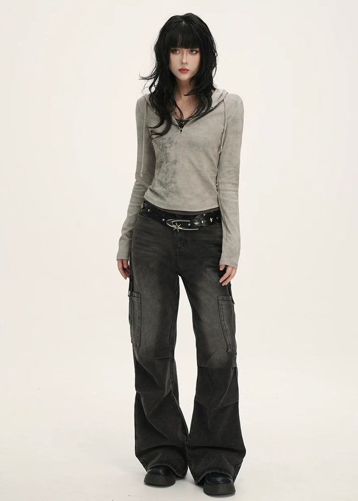 DISTRESSED STRAIGHT DENIM / LG1384