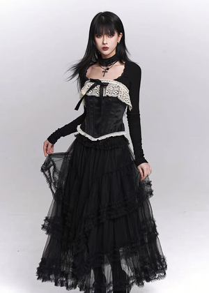 Layered Tulle Gothic Skirt / LG1507