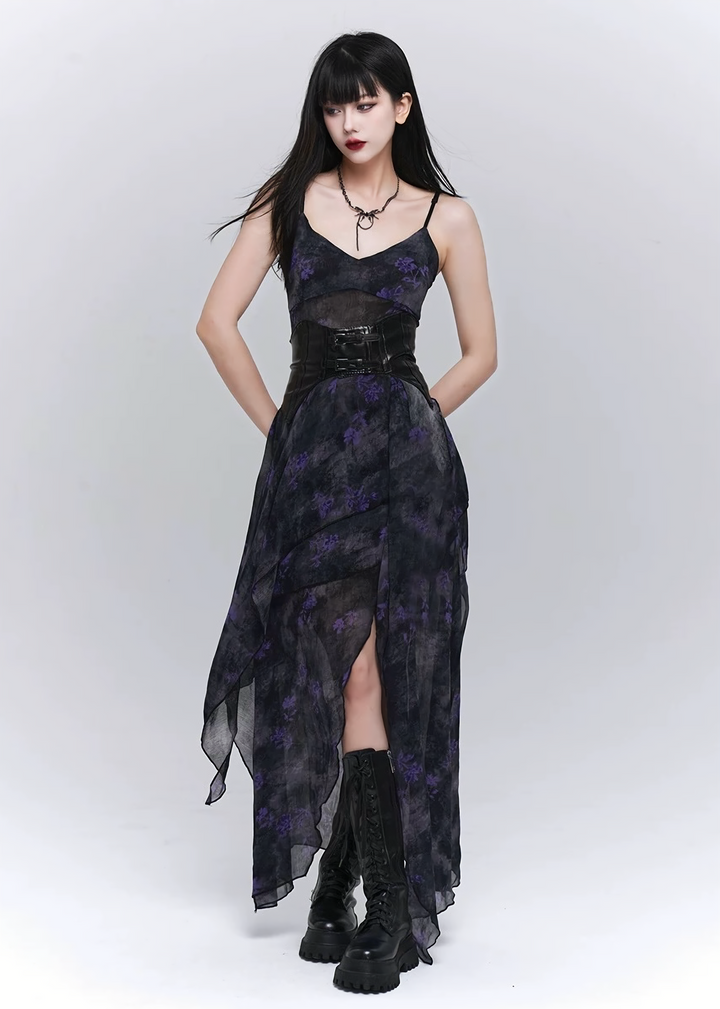 Midnight Bloom Sheer Onepiece / lg1325