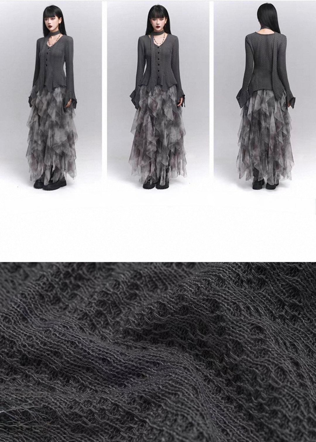 Gothic Sheer Knit cardigan / lg1348_e4r