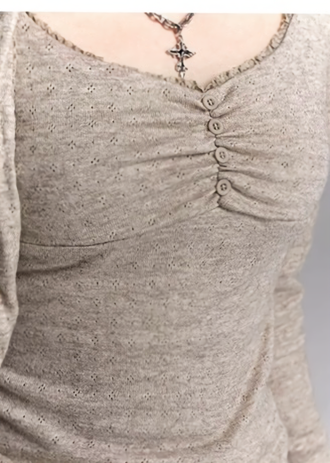 CHOKER GATHER TOPS/LG1416