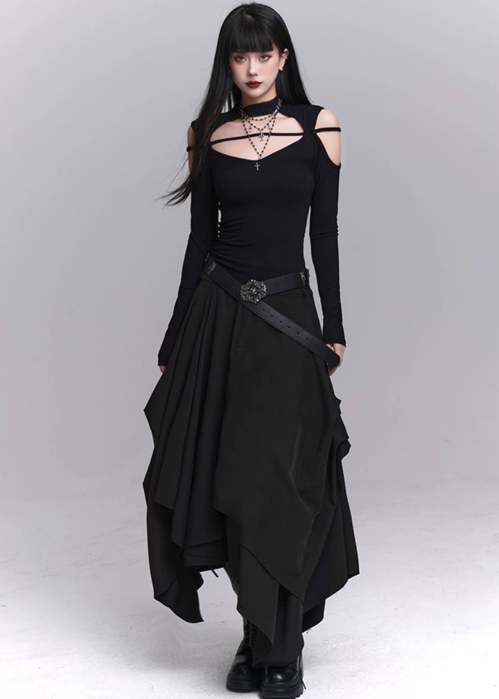 Black Irregular Skirt / LG1234