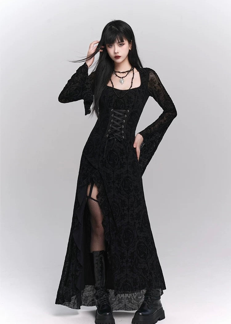 dark gothic long dress / LG1178 