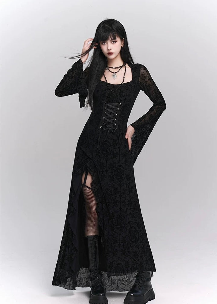 dark gothic long dress / LG1178