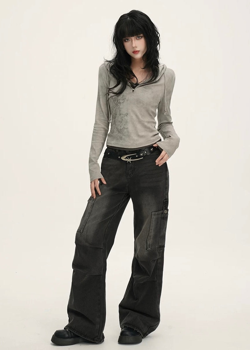 DISTRESSED STRAIGHT DENIM / LG1384