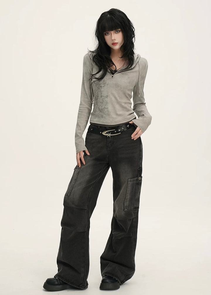 DISTRESSED STRAIGHT DENIM / LG1384