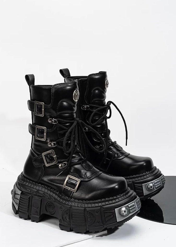 HEAVY SOLE MULTI BELT BOOTS / V1165