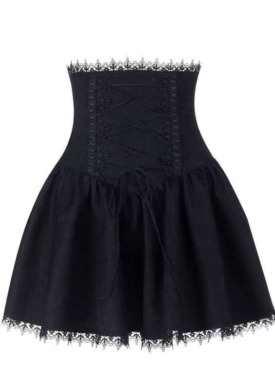Corset Lace Flare Skirt / LG1402_e4r