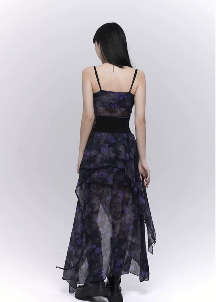 Midnight Bloom Sheer Onepiece / lg1325