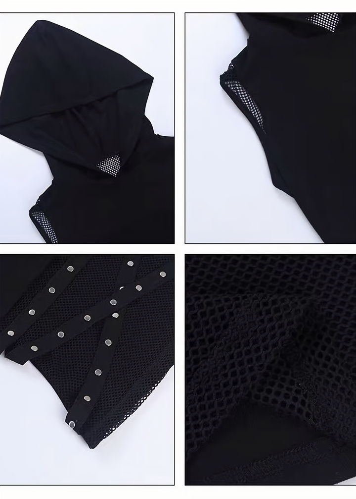 MESH HOODED TOP / LG1639