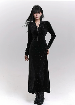 NOIR VEIL LONG DRESS / LG1463