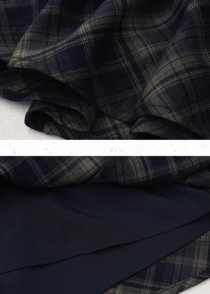 Check Frill Mini Skirt / LG1390