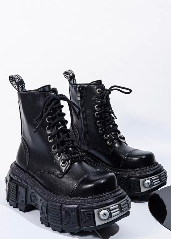 HEAVY SOLE LACE-UP BOOTS / V1166