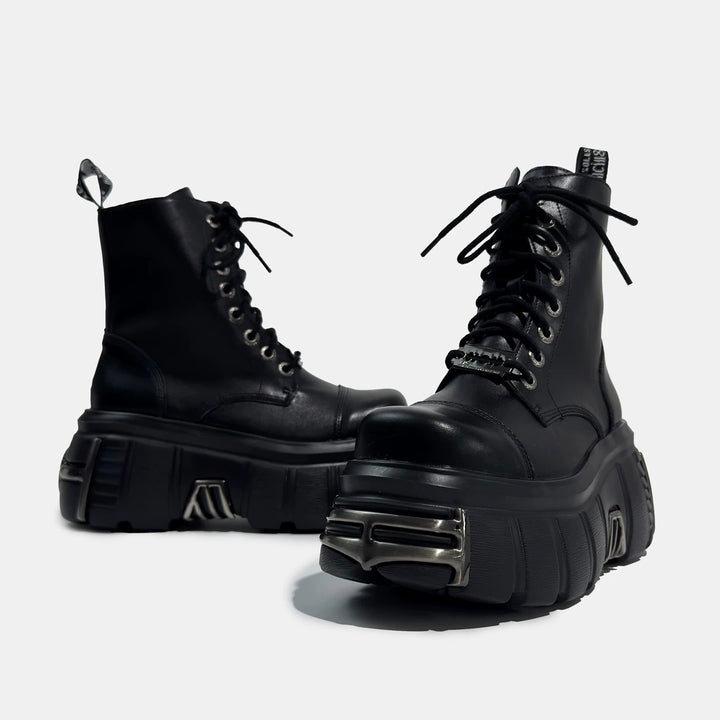 METAL SOLE PLATFORM BOOTS / V1167