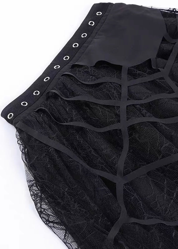 GOTHIC WEB LACE SKIRT / LG1581