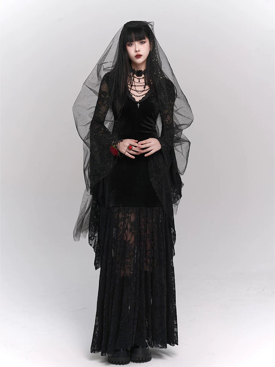 gothic retro velvet dress / LG1209