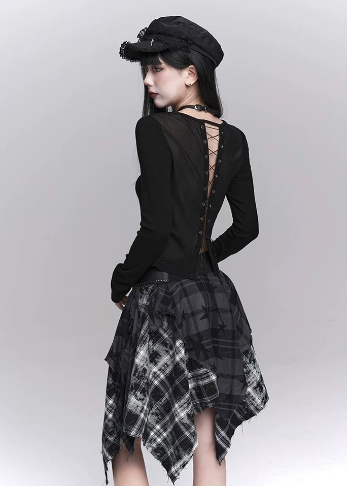 Back lace-up slim fit / LG1218