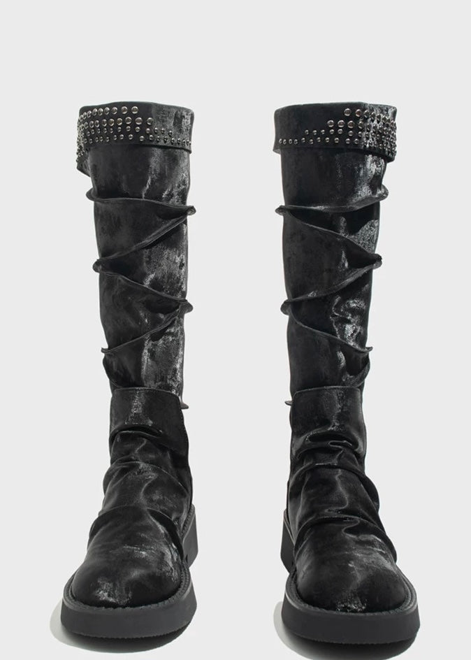 Studded Long Boots / v1154