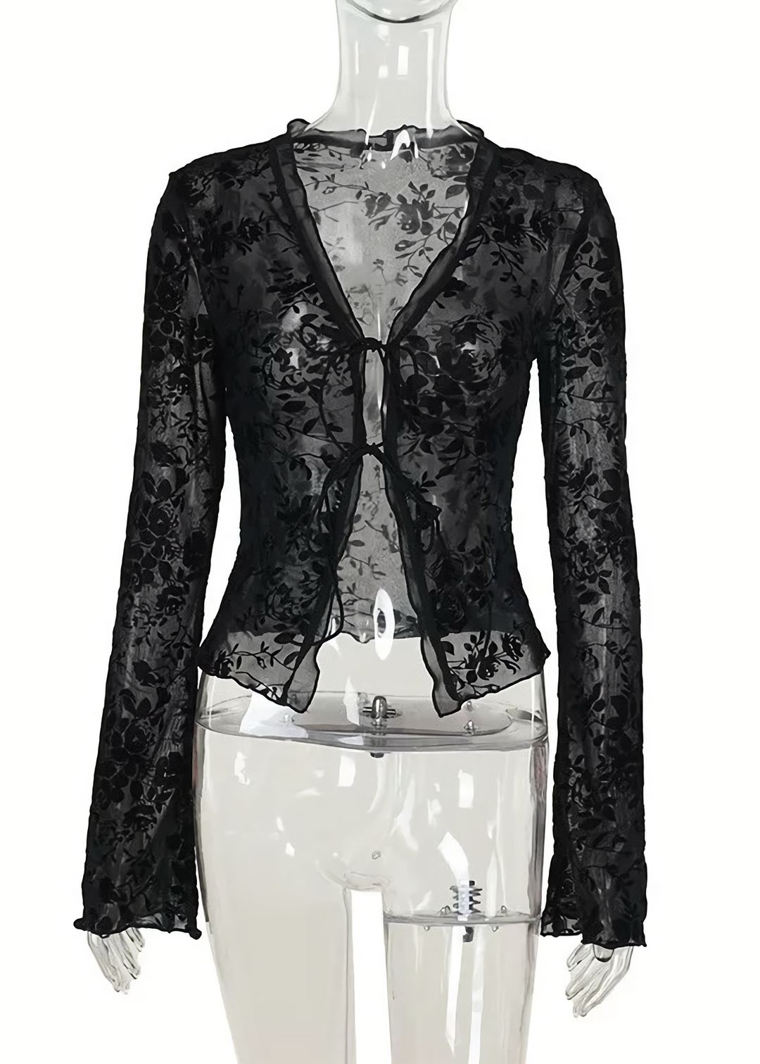 SHEER LACE GOTHIC CARDIGAN / LG1551