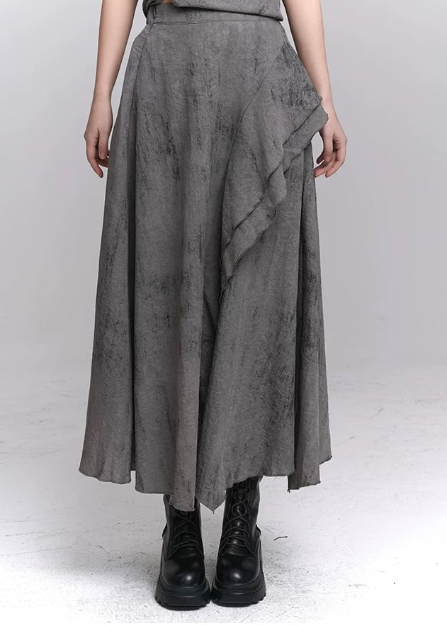 Layered crop top and pleated skirt set / lg1319