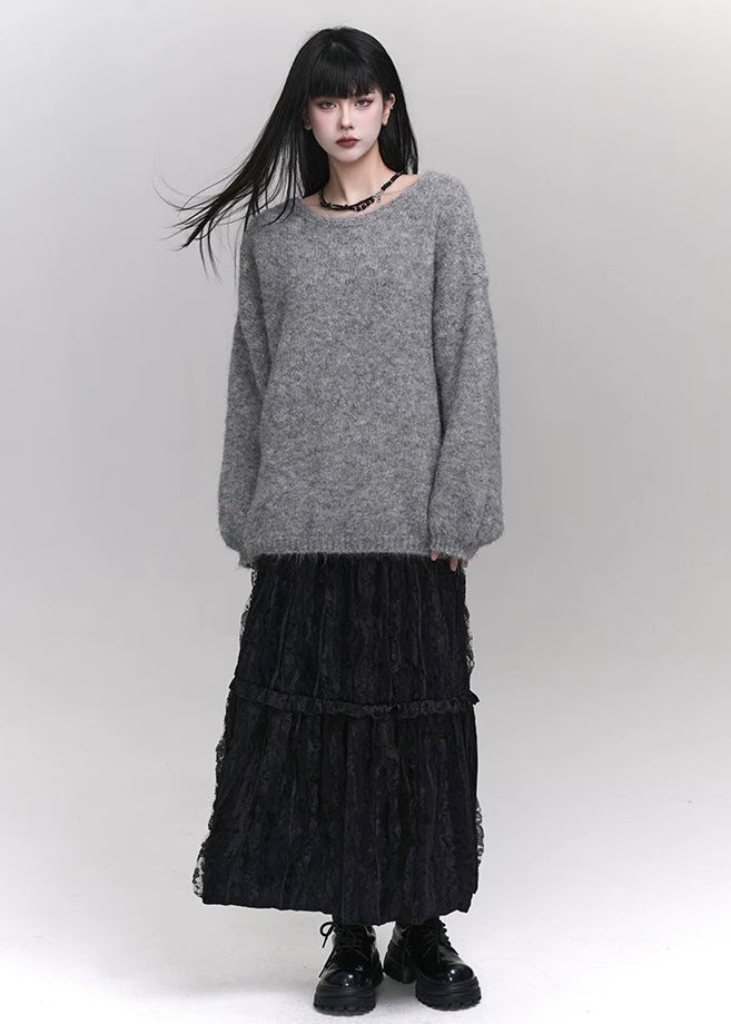 2 way ribbon oversize pullover / LG1182