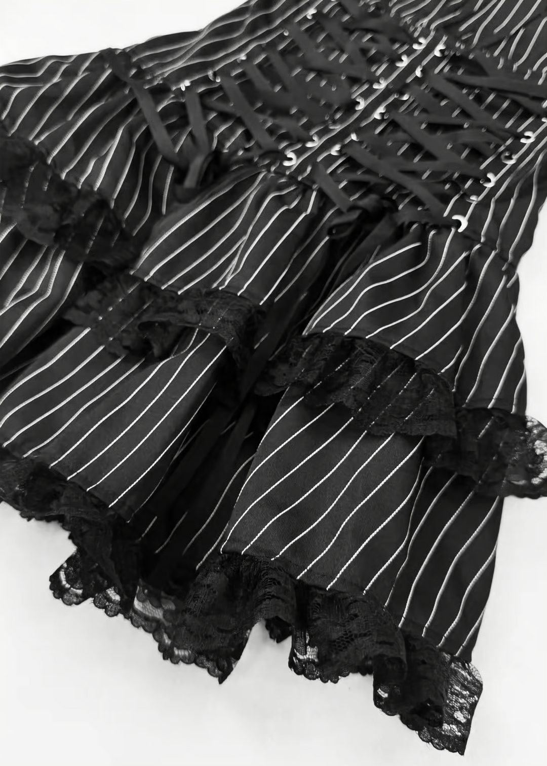 PINSTRIPE CORSET MINI DRESS / LG1575