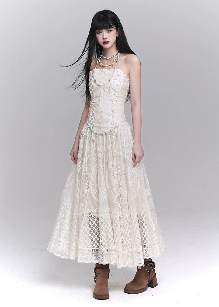 corset top &amp;amp; lace flare skirt / LG1236