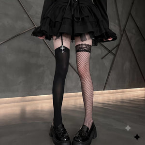 ASYMMETRY CROSS STOCKINGS / A1162