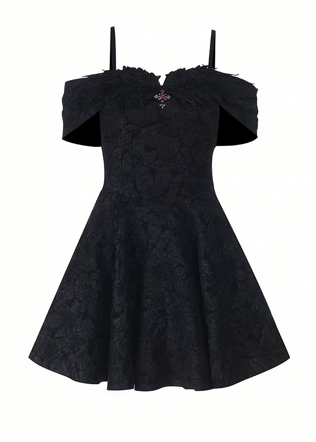 GOTHIC WING OFF-SHOULDER MINI ONEPIECE / LG1676