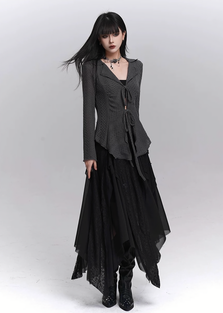 Asym Drape Layer Skirt / LG1434