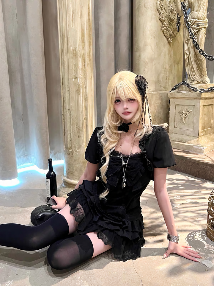 DARK LACE LAYERED CAMISOLE / LG1669