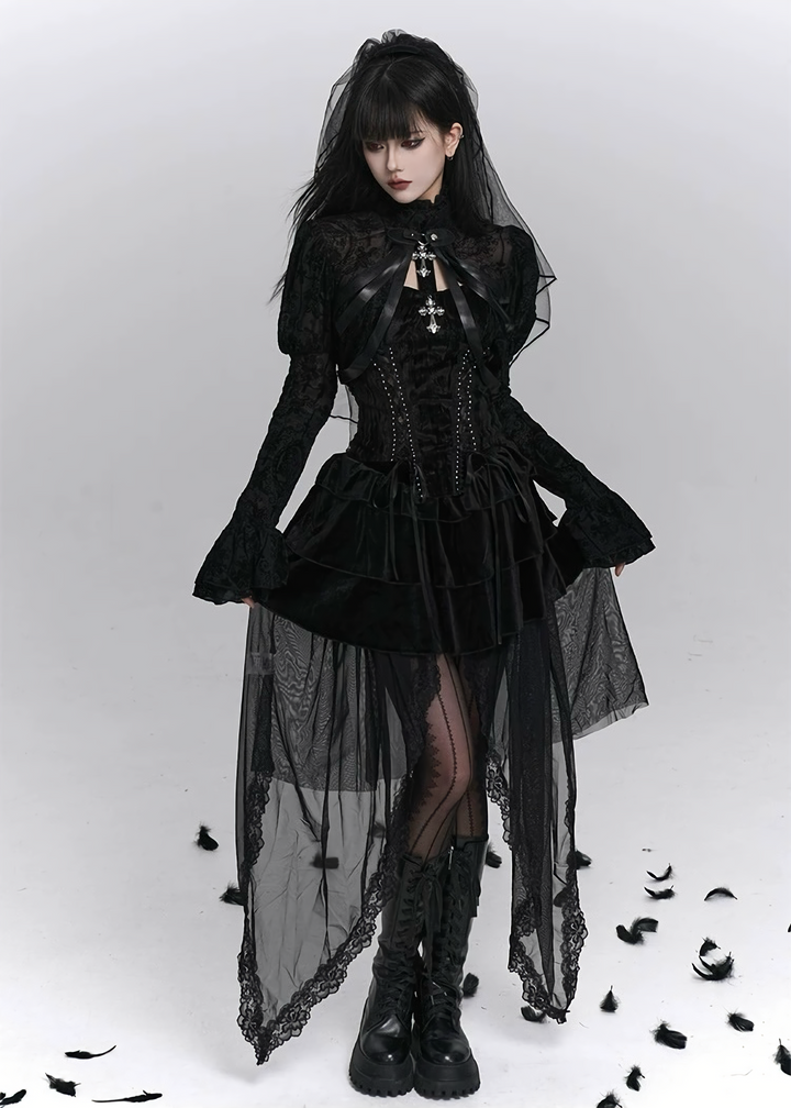 Midnight Cathedral Ensemble (Cardigan / Bustier / Skirt) / LG1406