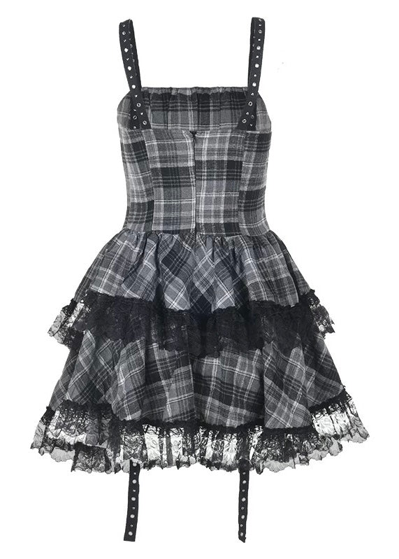 Classical Gothic Lace Mini Dress / LG1302