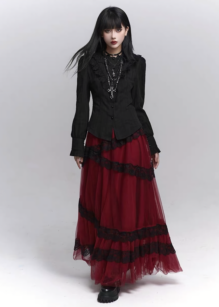 Gothic Frill Classic Shirt / lg1355_e4r