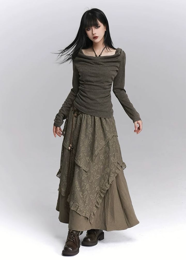 TWILIGHT LACE LAYERED SKIRT / LG1438