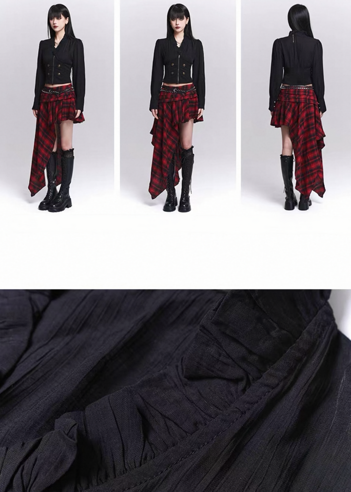 Frill Collar Corset Short Top / LG1514